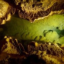 Green water in the Carlsbad Caverns